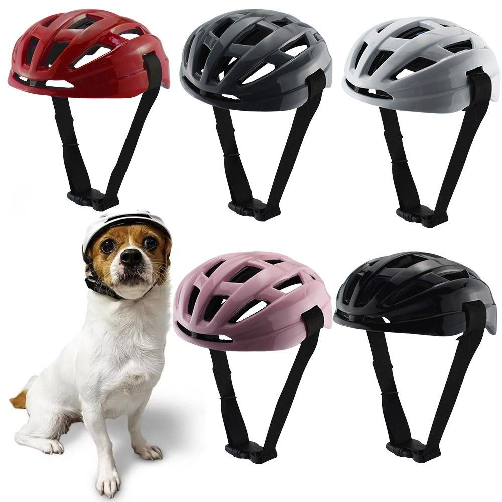 Nylon Strap Pet Helmet Breathable Cat Helmet New Dog Motorcycle Hat Pet Accessories
