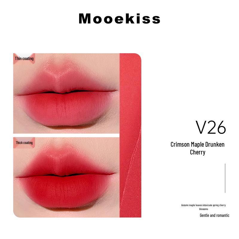 Mooekiss Матовая кремовая помада для губ V07/V12/V04 - Нелипкий бархатный блеск для губ