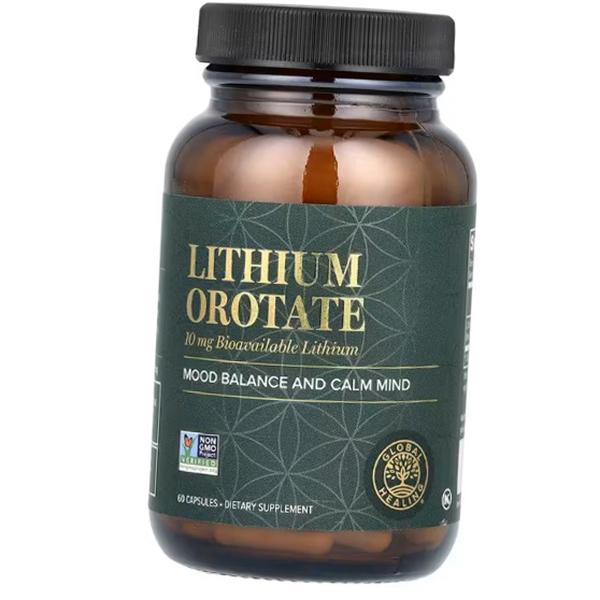 Литий Оротат, Lithium Orotate 10, Global Healing 60капс (36693001)