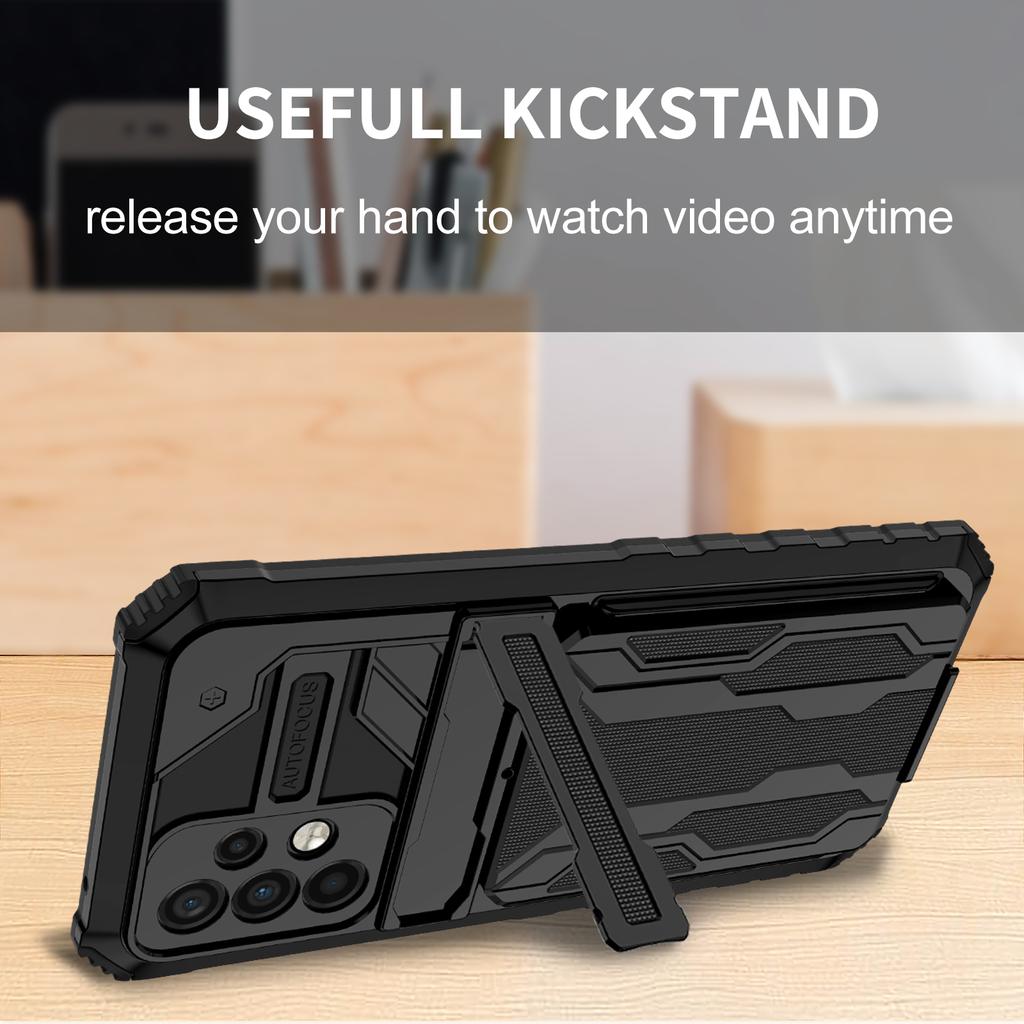 Card Pocket Stand Protective Case For Samsung Galaxy A52s 5g A 52s A52 S22 Ultra S21 Plus A12 A13 A22 A32 A72 A53 A73 A33 Cover