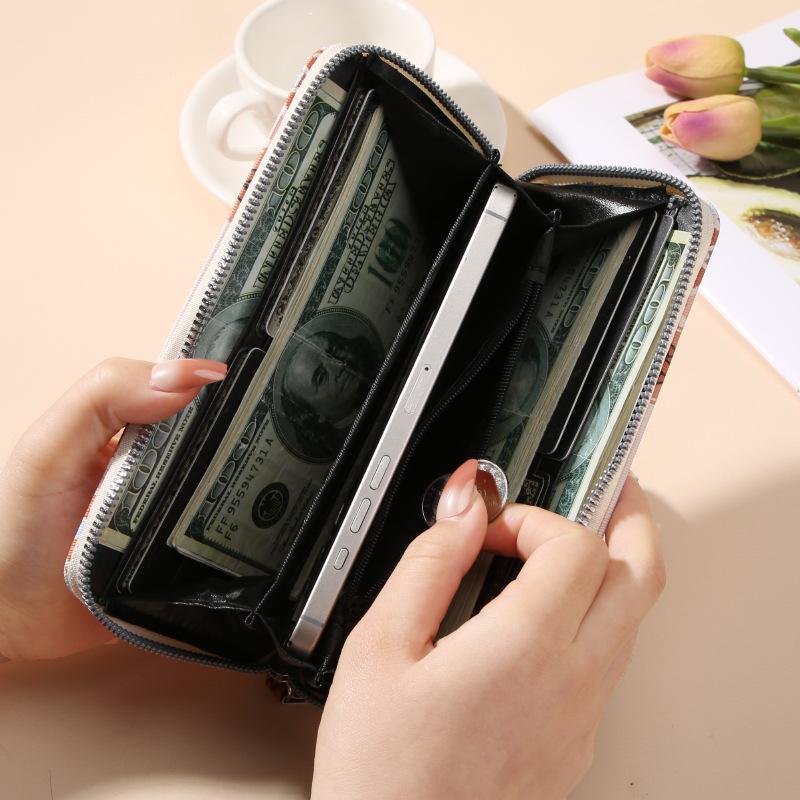 Женские кошельки в богемном стиле, длинный кошелек - кошелек-клатч, кошелек для монет и держатель для карт