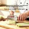 Многофункциональная овощечистка для кухни, трехфункциональная терка для лука и овощей, нож для чистки, открывалка для бутылок, режущий инструмент для приготовления пищи