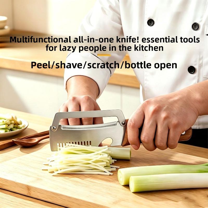 Многофункциональная овощечистка для кухни, трехфункциональная терка для лука и овощей, нож для чистки, открывалка для бутылок, режущий инструмент для приготовления пищи