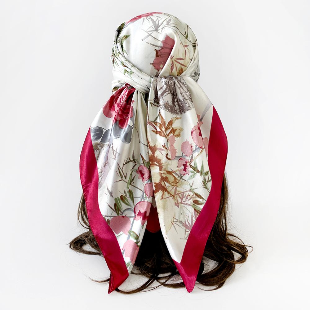 90cm Rayon Scarf – New Floral Print Scarf: A Stylish and Versatile Shawl for Women