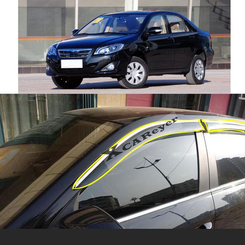 Для TOYOTA COROLLA EX 2001-2010 2011-2013 Стайлинг-наклейка на кузов автомобиля Пластиковые дефлекторы окон (ветровики) Защита от дождя/солнца Вентиляционные элементы