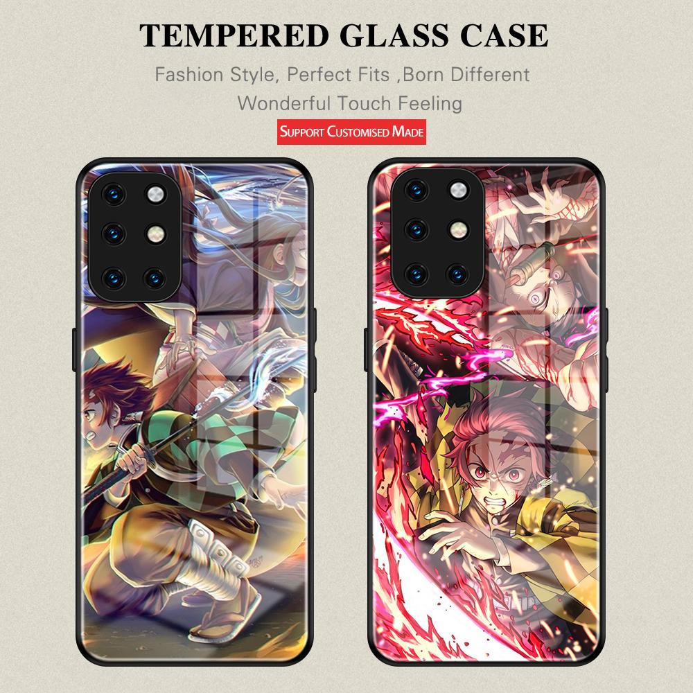 Anime Demon Slayer Tokitou Muichirou Phone Case For Oneplus9 9Pro 6 6T 7 7Pro 7TPro Nord Oneplus 8 8Pro 8T Tempered Glass Shell