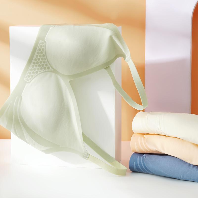 Cool rabbit ears, no traces, skin-friendly and small collection of secondary breasts, anti-sagging, no steel ring bra, breathable
