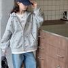 2025 Spring/Autumn Girls' Fashionable Hooded Sweatshirt - All-Over Print for Middle & Big Kids
