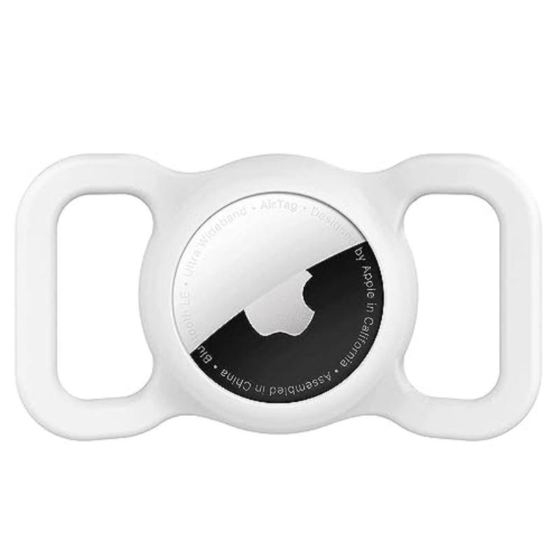 Держатель для ошейника для собак Airtag Водонепроницаемый чехол для ошейника для собак, GPS-трекер для домашних животных для кошек, силиконовые жетоны для собак, персонализированные для защиты от потери черного цвета