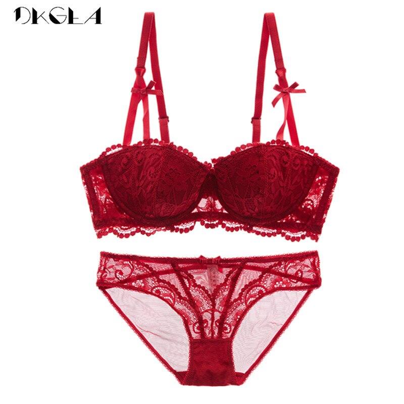 DKGEA Брендовый бюстгальтер с чашкой 1/2, комплект с пуш-ап, женское нижнее белье, чашка ABCD с вышивкой