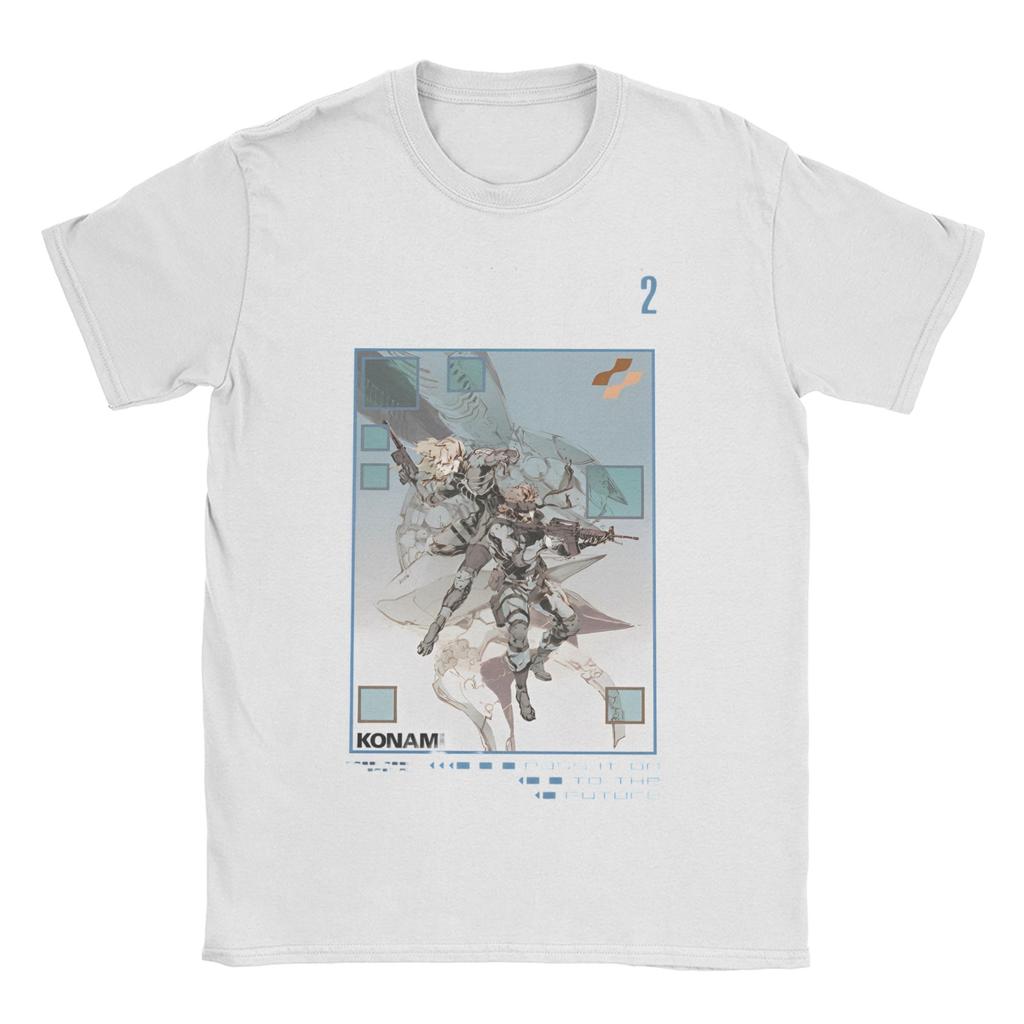 Мужская Женская Футболка MGS2 Snake Raiden Игра Metal Gear 100% Хлопок Одежда Винтажная Футболка с Коротким Рукавом и Круглым Вырезом Большого Размера