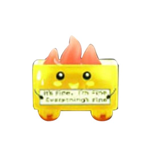 Stress Relief Ball with LED Light Flame Trash Can Design Squeeze Toy Employee Appreciation Gifts Ornament Party Favor