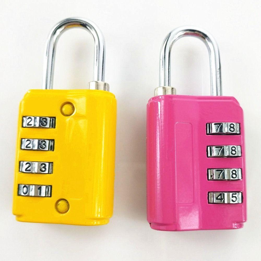 Padlock 4 Digit Password Lock Zinc alloy Security Coded Lock New Backpack Zipper Lock Home
