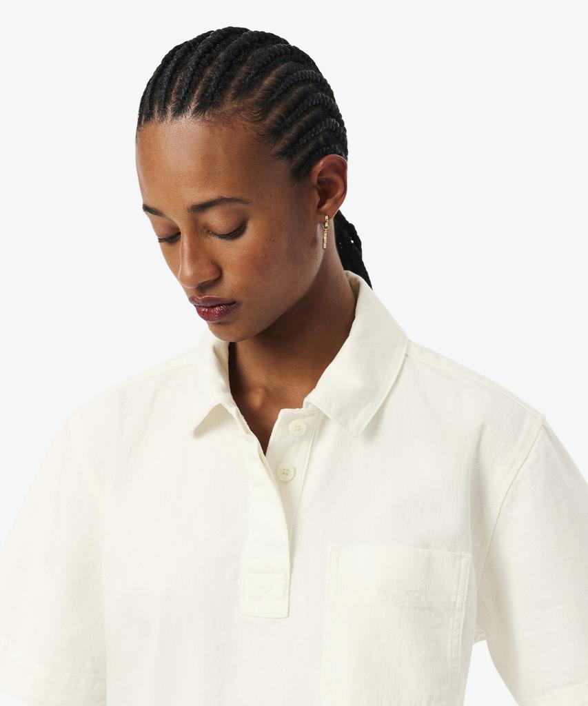Женская джинсовая рубашка в стиле поло LACOSTE Cf0051-56G 001