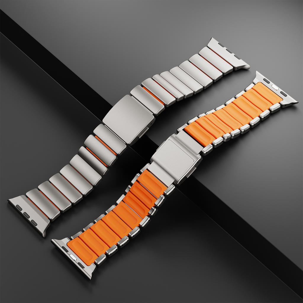 Титановый ремешок + Металлический корпус для Apple Watch Band Ultra 3/2 49 мм 46 мм 45 мм 44 мм Сплав Корпус-Чехол для Iwatch Серии 11 10 9 8 7 SE3