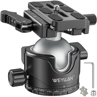 WEYLLAN EH46L Шаровая Головка Профессиональная Шаровая Головка с Фиксацией Тонкая 46 мм Совместима с ARCA Swiss Совместимая Быстросъемная Максимальная Грузоподъемность для