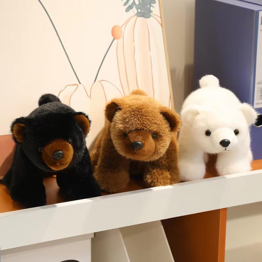 Plush Bear Toy Soft Stuffed Brown Bear Plush Cute Polar Bear Doll Birthday Gift