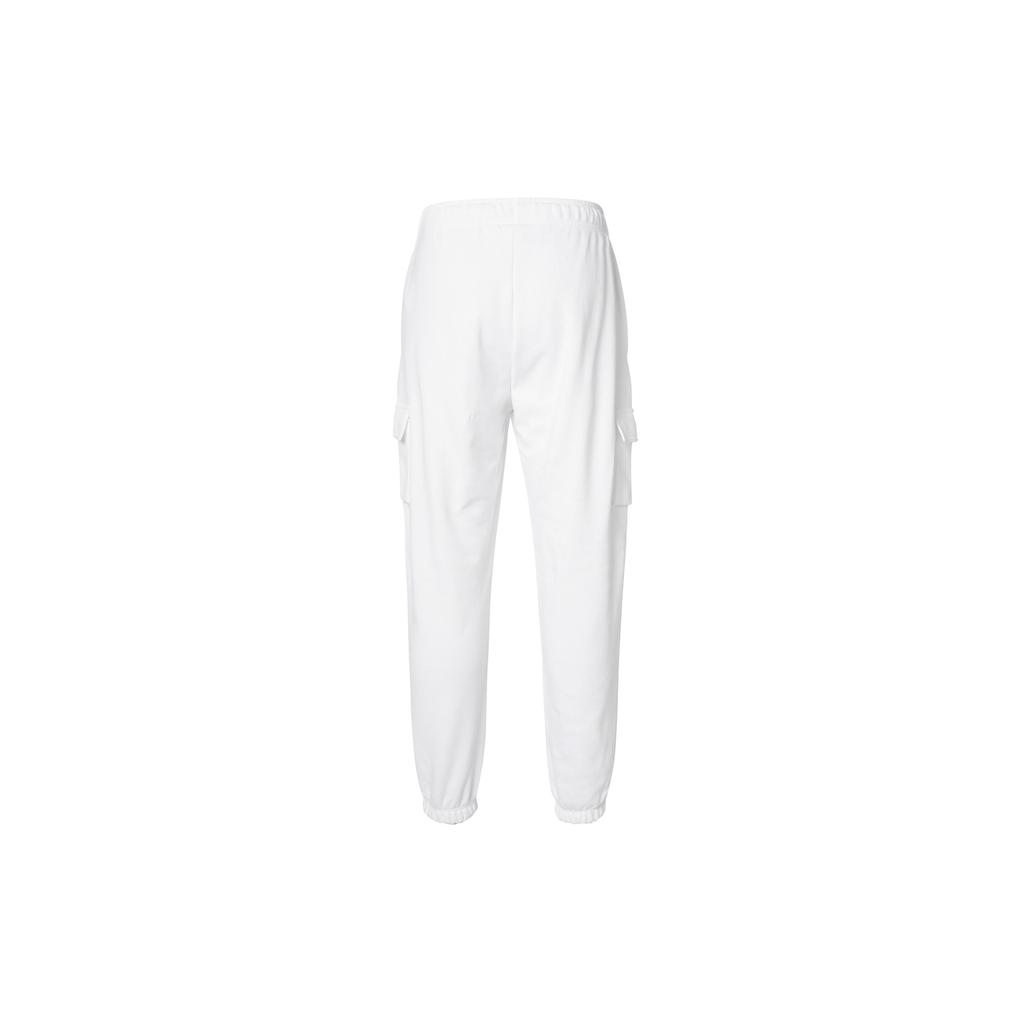 Nike Sportswear Club Fleece Solid Color Drawstring Loose Fit Multi Pocket Design Casual Knit Sweatpants Women Bottoms White DQ5197-100
