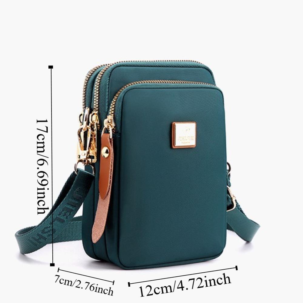 Casual Nylon Mobile Phone Bag Large Capacity Single Shoulder Bag Small Square Bag Shopping