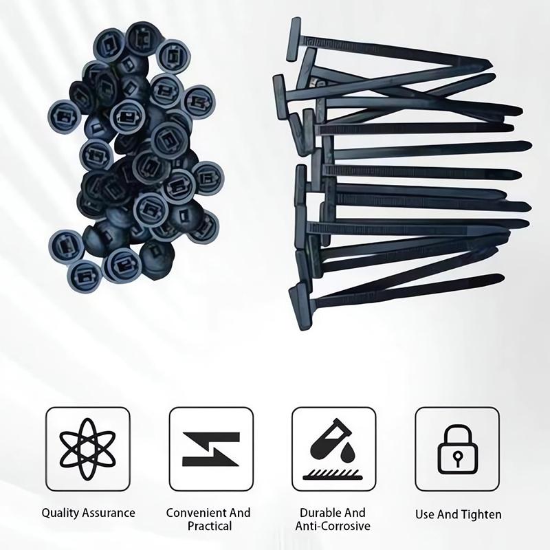 Cable Straps Heavy Duty Nylon Cable Tie Buckle With Pin Button Design For Car Repair Self-locking Zip Ties Holder Tool