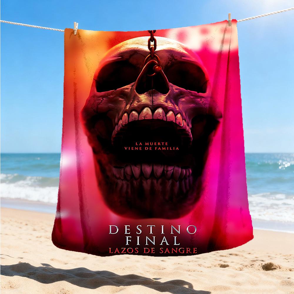 1pc Final Destination Outdoor Flannel Blanket, Cozy & Warm Soft Te Playful Design, Napping Camping,
