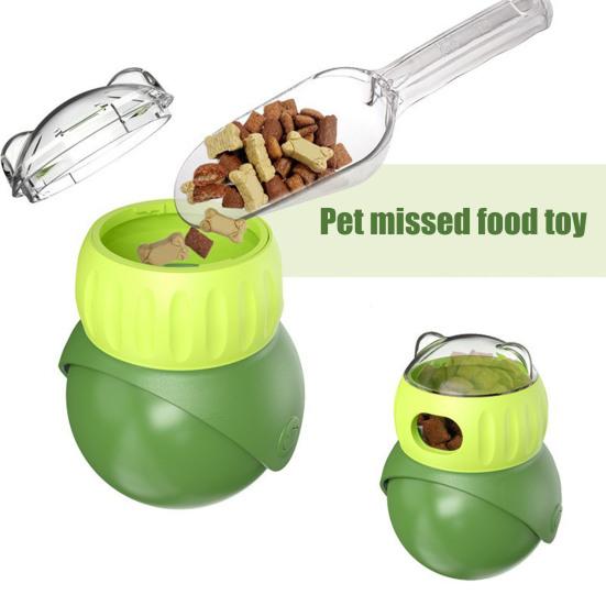 Дозатор лакомств для кошек, интерактивная игрушка-головоломка, кормушка-головоломка, сова с автоматическим балансированием, протекающая медленная кормушка для дрессировки кошек в помещении