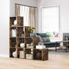 VASAGLE Bookshelves, 10-Cube Bookcase, Room Divider, Display Freestanding Shelf, with 10 Compartments, 129.5 x 29 x 129.5 cm, for Living Room