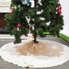 Christmas Tree Skirt Knitted With Pom Poms Holiday Home Decor Gift