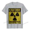 Grunge Caution Radioactive T Shirt  TShirt Camisas Unisex New Design Boy Top TShirts Printed Tops Tees Cotton Group