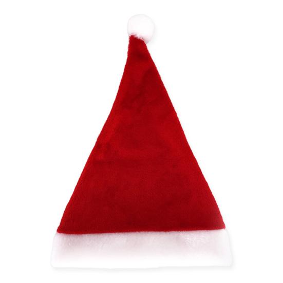 Шапка Санты для женщин и мужчин, плюшевые бархатные рождественские шапки, мягкие праздничные аксессуары для вечеринок в честь Нового года