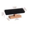 Velvets Bracelet Display Rack Wooden Base Watch and Hairbands Holder T Shaped Stand for Jewelry Storage and Organization