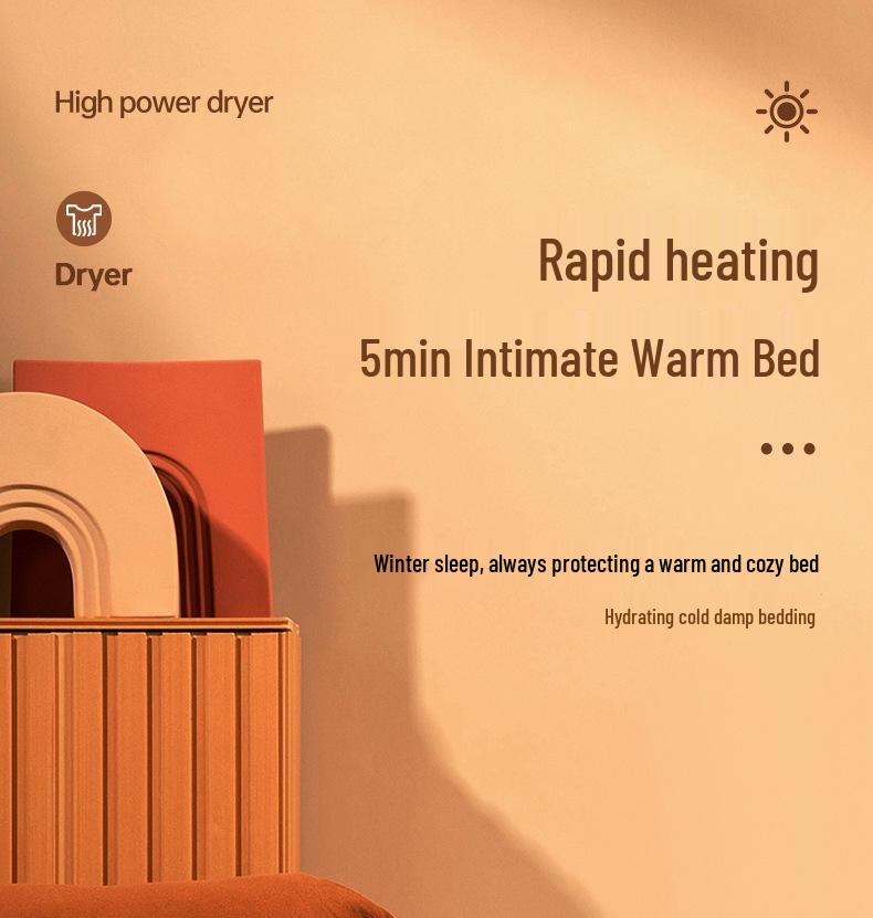 Компактная многофункциональная сушилка: Быстрая сушка для обуви, одежды и одеял с удалением пылевых клещей для дома и общежития.