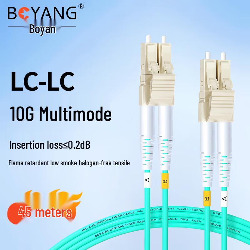 BOYANG OM3 LC-LC 10 Gigabit Multimode Duplex Fiber Optic Patch Cable