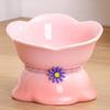 Flower Shape Pet High Foot Bowl Gradient Color Pet Drinking Feeder Multi-use Cat Bowl  Kitten Puppy