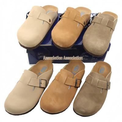 Женские биркенштоки 2025 нового стиля из натуральной кожи на толстой подошве, полушлепанцы для весны и осени