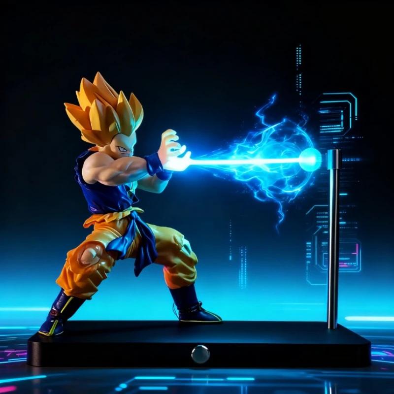 16 см Новая Супер Сайян Dragon Ball Z Ударная Волна Гоку Аниме Статуя Модель Сцена Светящаяся Игрушка Кукла Настольное Украшение Рождественский Подарок