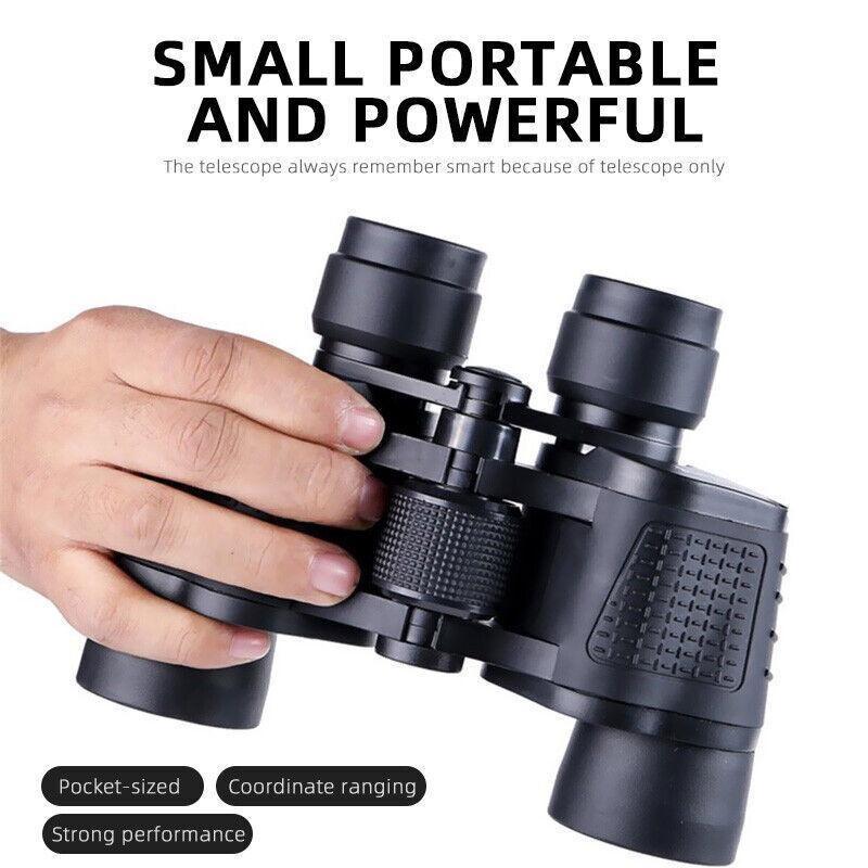 Уличный бинокль 80X80, высокопроизводительный телескоп HD с большой дальностью действия и оптическим стеклянным объективом, ночным видением при слабом освещении для охотничьих поездок