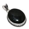 Драгоценный камень Черный Оникс Ручная работа 925 Стерлинговое серебро Ювелирное изделие Подвеска 2,09" y7z05