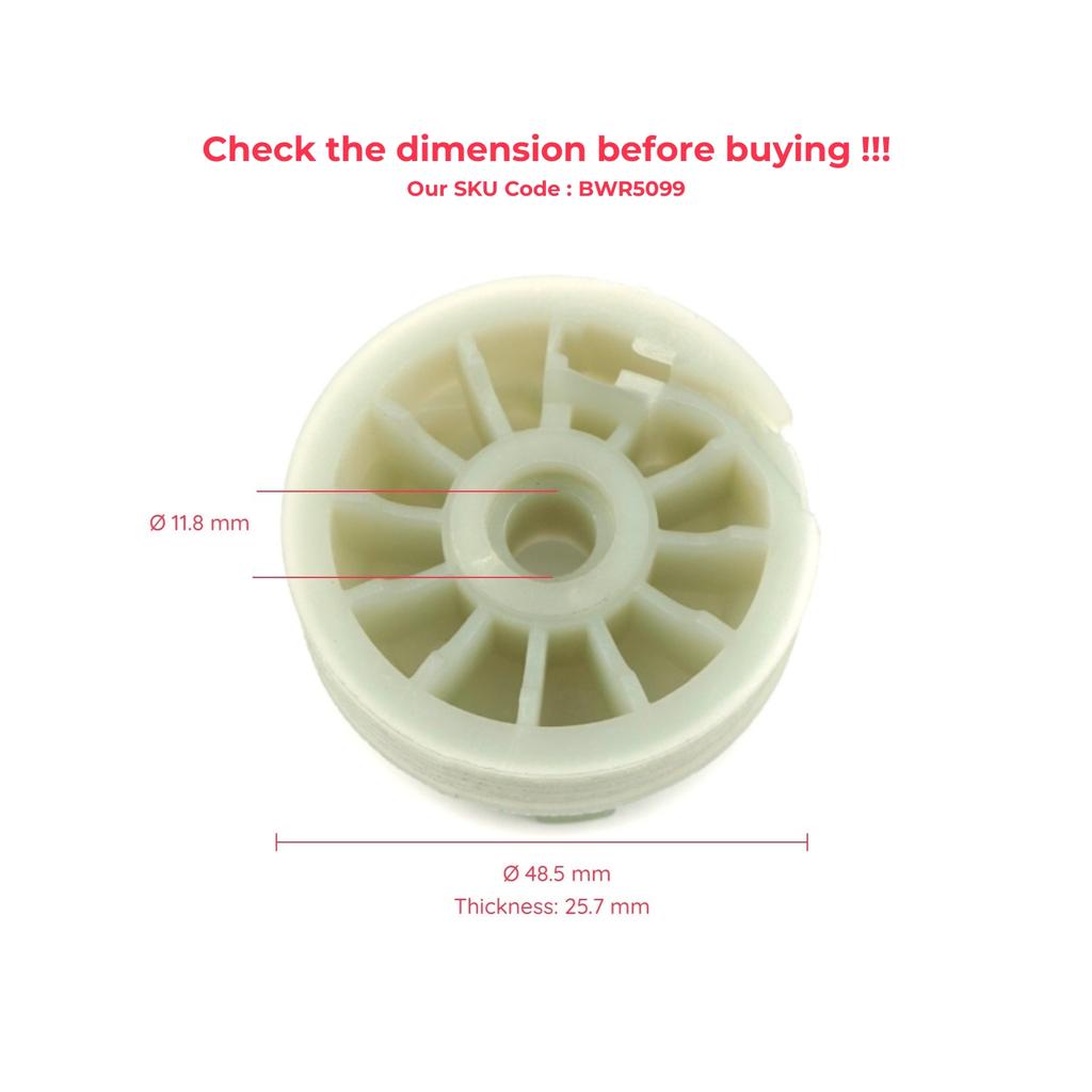 ESC Auto Parts EWR5099 Electrical Power Window Regulator Wheel Pulley Front or Rear Right Door for Fiat Doblo MK2 Opel Combo D