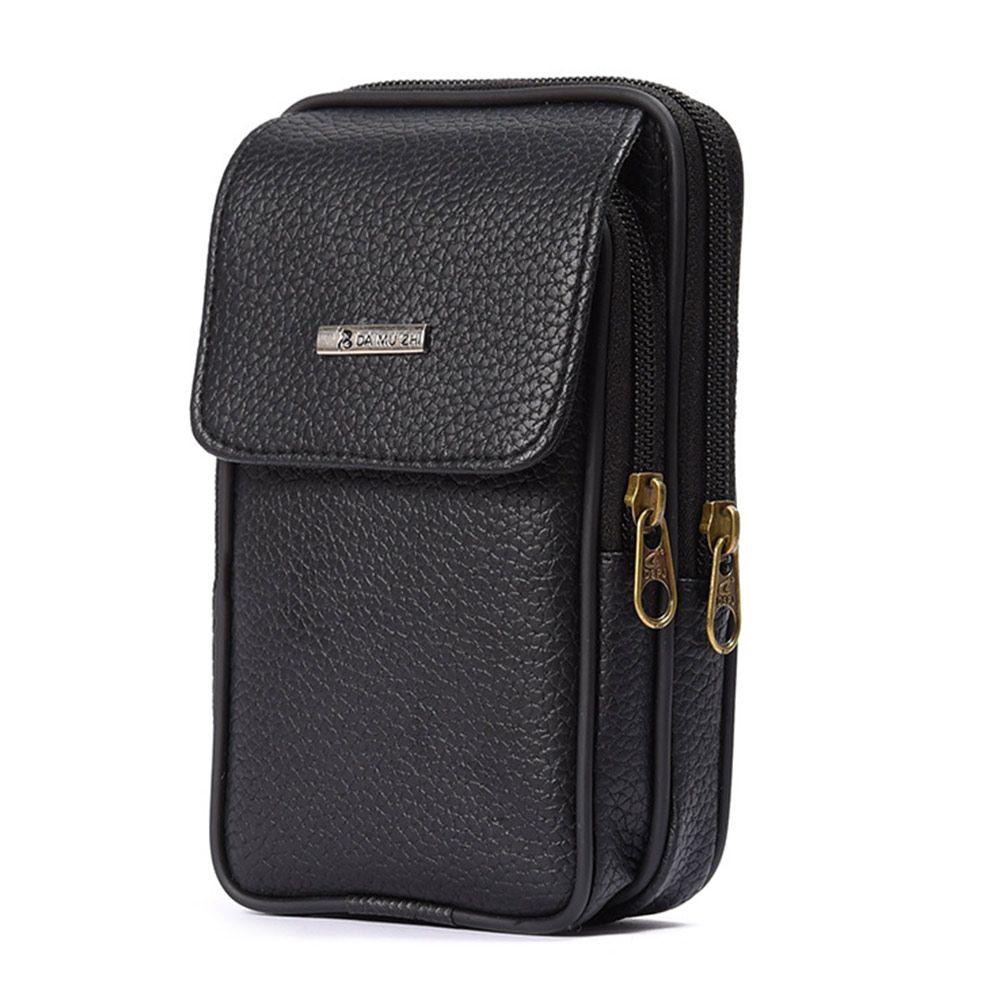 Waterproof Travel Sport PU Leather Phone Pouch Bum Belt Pack Small Waist Bag