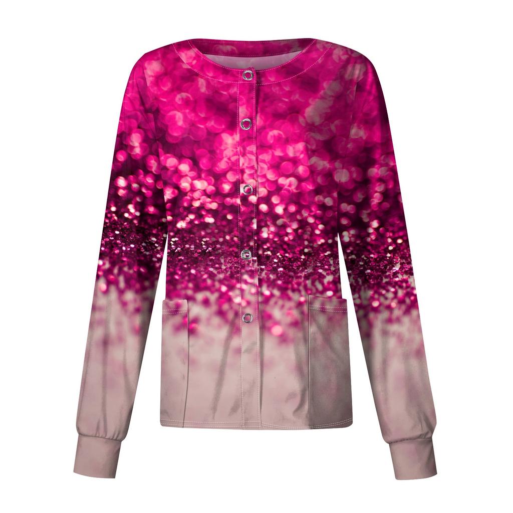 Женский рабочий однобортный защитный комбинезон с длинным рукавом и напечатанным карманом, воротником-стойкой, кардиган, куртка, топ