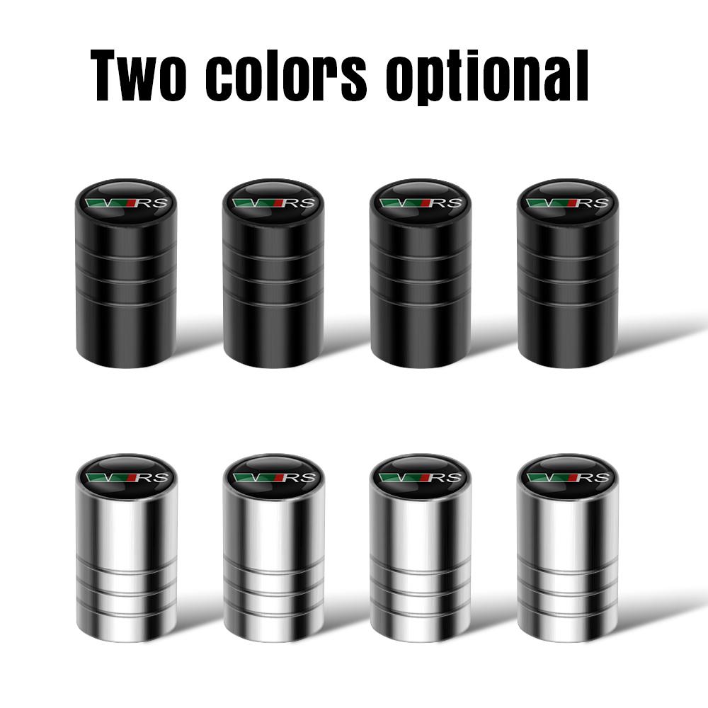 4Pcs Car Accessories Car Tire Metal Valve Cover Tire Dust Cover for Skoda S VRS VII Fabia Rapid Superb Octavia A5 Kodiaq Scala