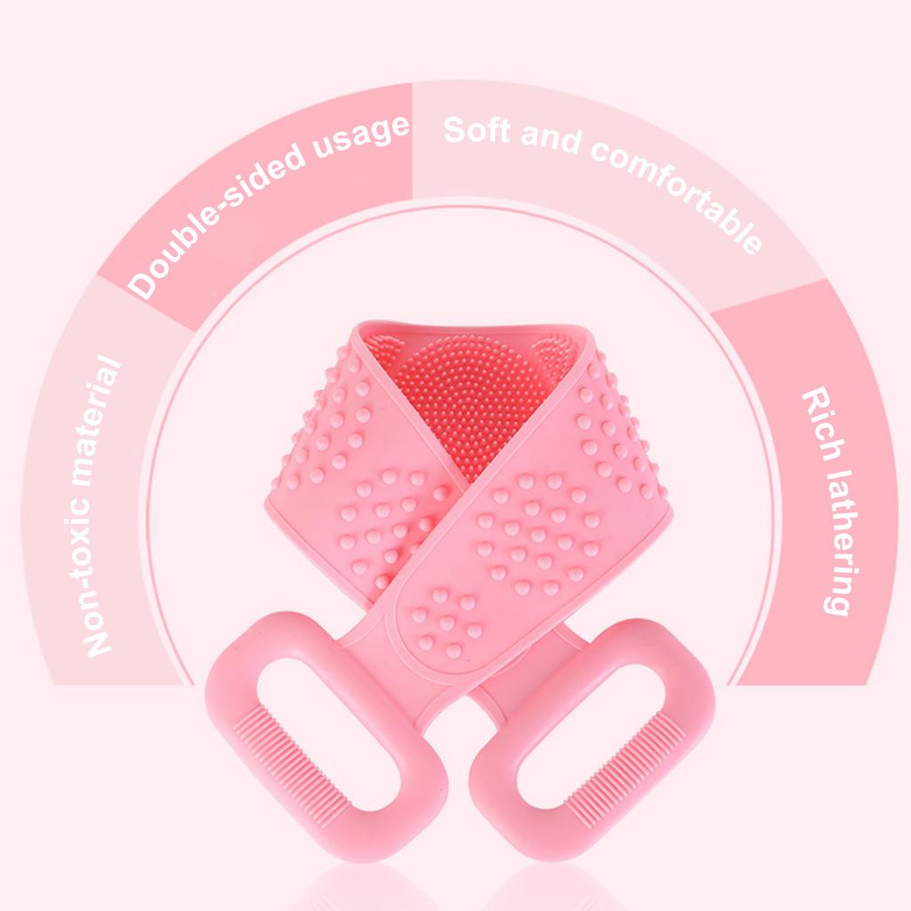 Silicone Bathing Brush Exfoliating Back Scrubber for Men & Women Shower Bath Skin Massage Deep