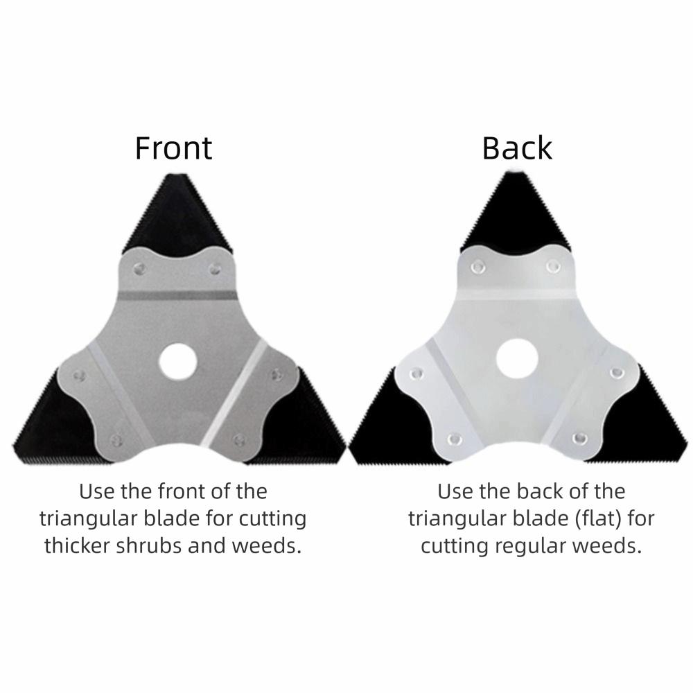 Manganese Steel Lawn Mower Blades Triangular Shape Double-sided Blades Garden Maintenance