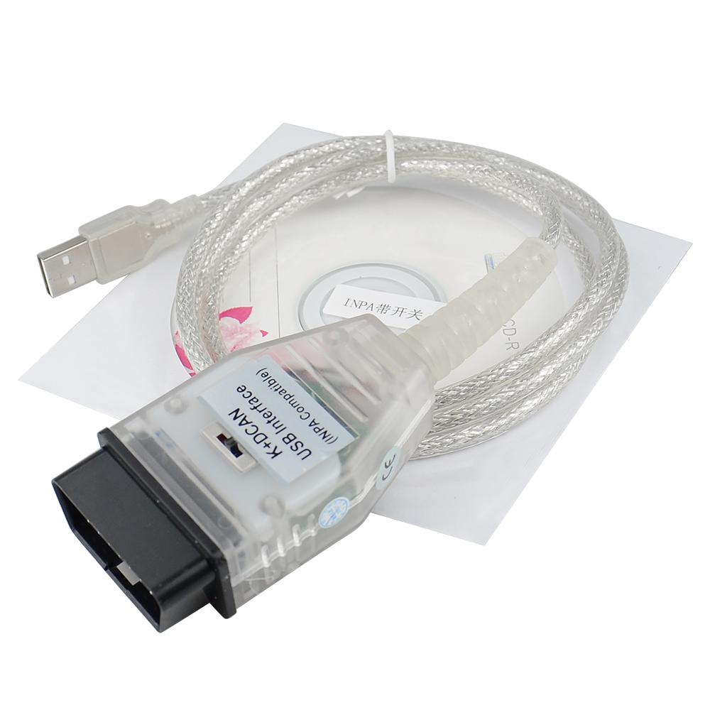 K+DCAN FTDI 9241A с переключателем K DCAN OBD 2 OBD2 Интерфейс OBDII Автомобильный Диагностический Авто Инструменты K-line K line для inpa Кабель Читатели Кодов 4