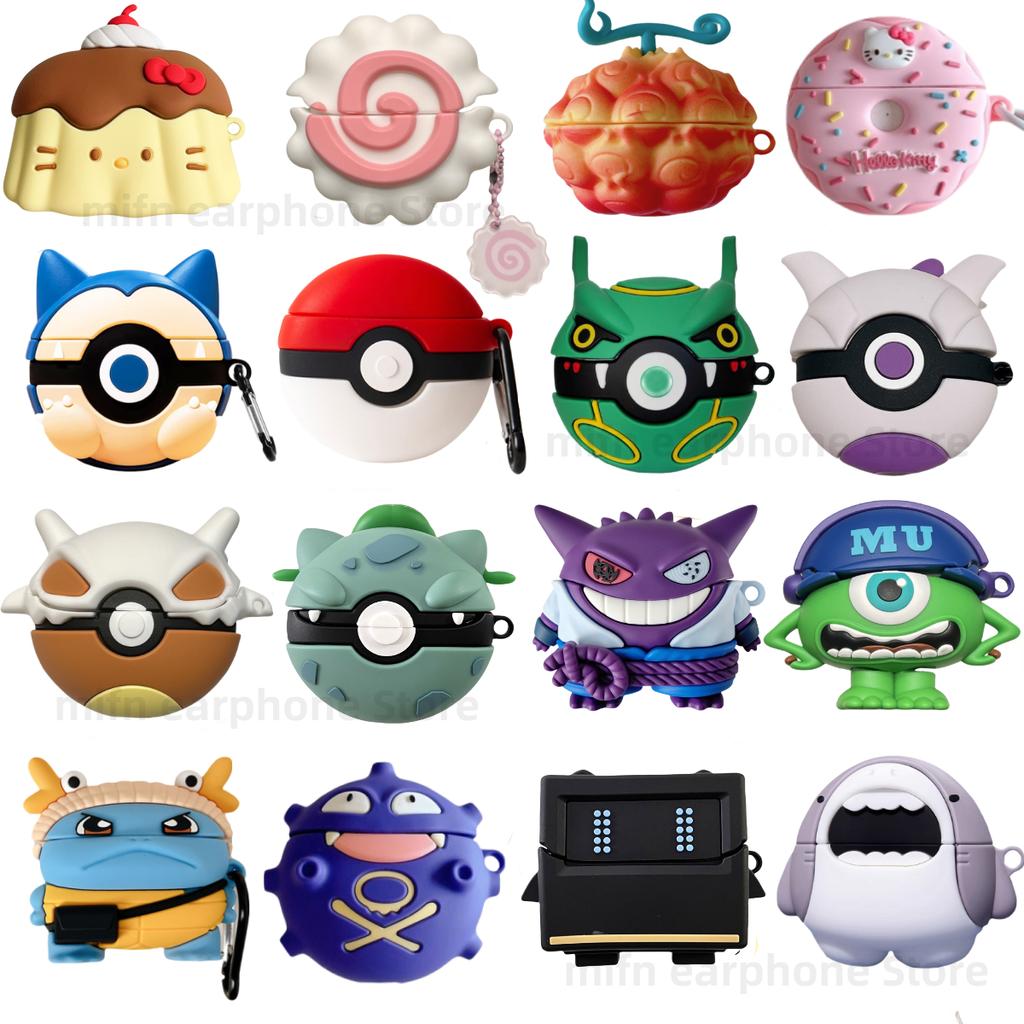 For Airpods 4 Case 2024 Pokemon 3D Cartoon Silicone Case Wireless Bluetooth Earphone Protective Case For Airpods 4th Generation