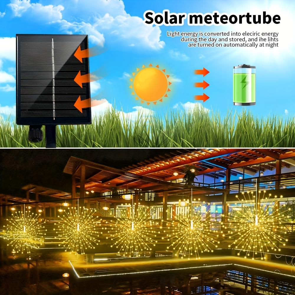 180-450 светодиодов Солнечные шары-фейерверки, Дистанционное управление 8 режимов Регулируемые Подвесные Медные Проволочные Фонари, для Дворового освещения