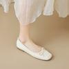 Французские одинарные туфли женские летние балетки на плоской подошве с бантом на мягкой подошве туфли бабушки