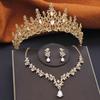 Великолепный свадебный ювелирный набор «Корона» для женщин: тиары, короны для дня рождения и свадебного платья, колье-чокер, серьги, аксессуары