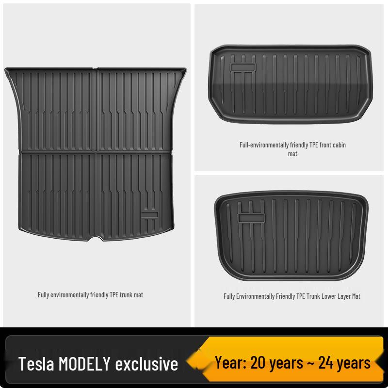 Всепогодные Эко-коврики из TPE для Tesla Model 3/Y (Обновленная модель) - Салон и Багажник